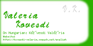 valeria kovesdi business card